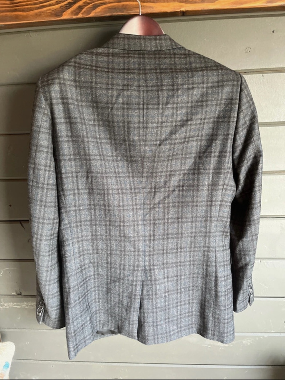 Theory Gray Plaid Sport Coat Blazer - Picture 3 of 6
